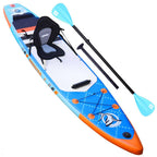 Planche de paddle gonflable 330 x 76 x 15 cm avec siège kayak pagaie double réglable support caméra 3 ailerons charge 150 kg
