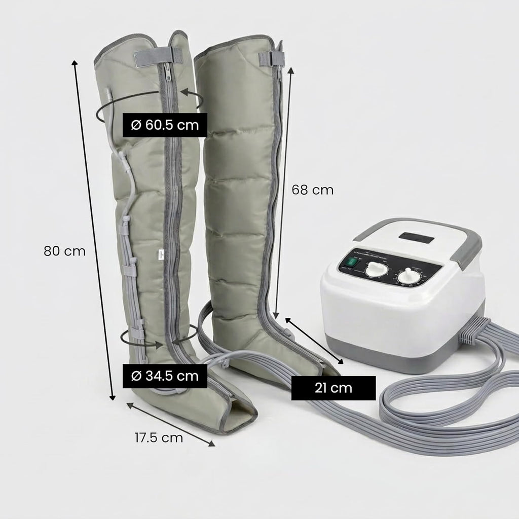 Bottes pressothérapie drainage lymphatique massage jambes pieds appareil relaxation