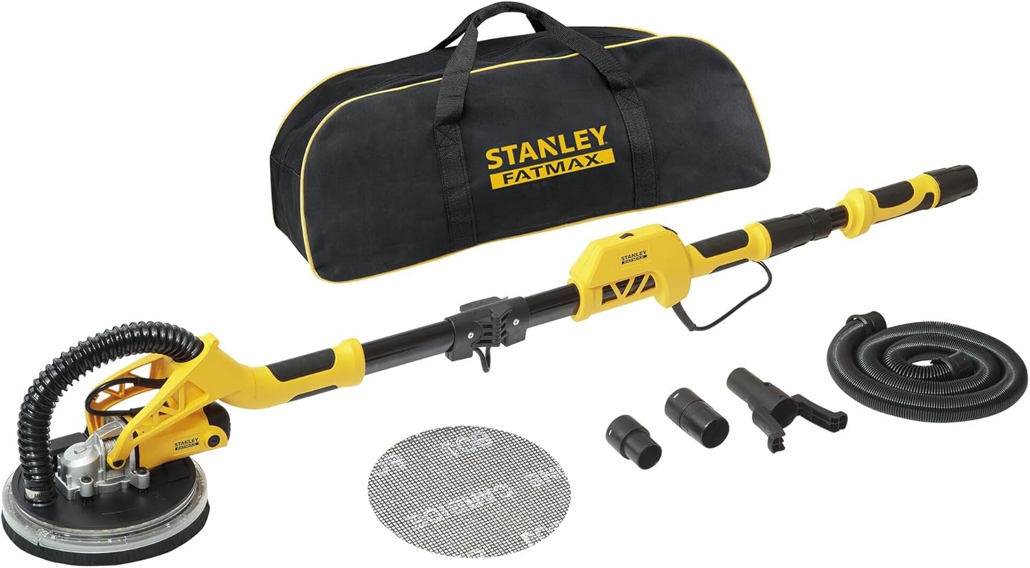 Ponceuse à plâtre 750 W SFMEE500S-QS disque 225 mm vitesse 1700 tr/min LED 360° perche extensible sac inclus