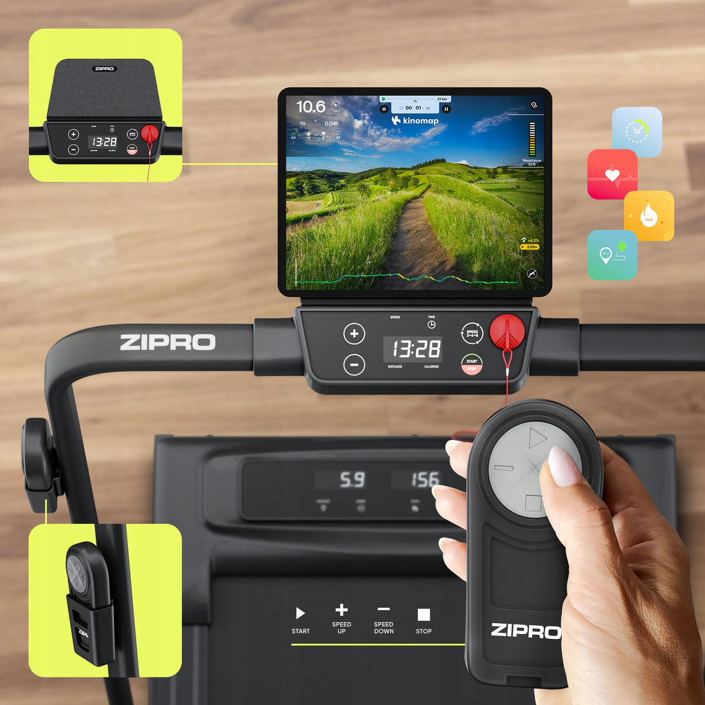 Bieżnia Elektryczna Domowa Składana pod łóżko 1-12km/h z cichym silnikiem i oszczędnością miejsca
