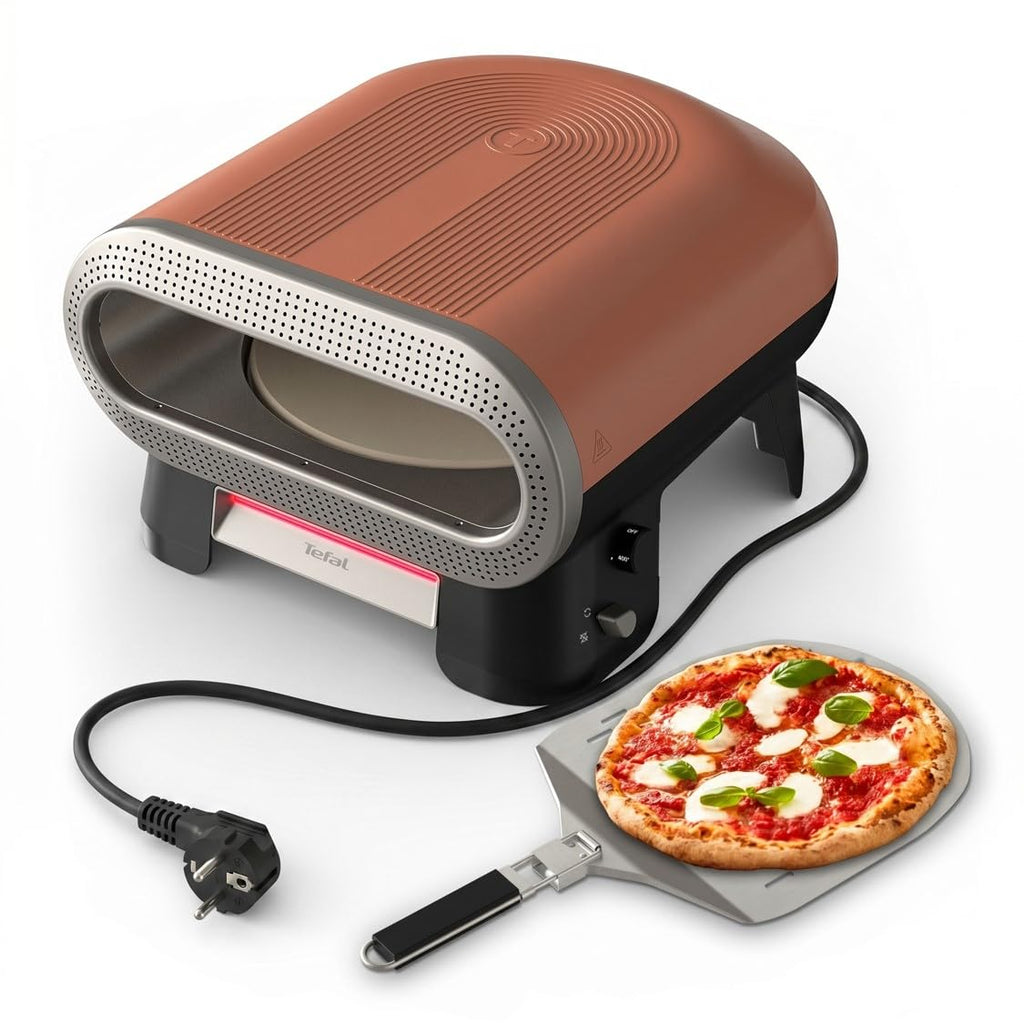 Four à pizza électrique extérieur Pizza Pronto JM600TE0 2600 W pierre rotative automatique 30 cm température jusqu’à 400°C avec pelle à pizza
