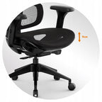 Fotel biurowy ergonomiczny obrotowy Nobu 13154102 czarny z regulowanymi podłokietnikami 3D i zagłówkiem