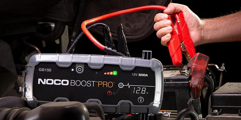 Booster batterie GB150 3000 A 12 V lithium avec powerbank USB pour moteurs essence 9 L et diesel 7 L