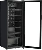 Réfrigérateur à boissons professionnel GSC4240B 237 L porte vitrée avec serrure 6 étagères réglables 110 W noir