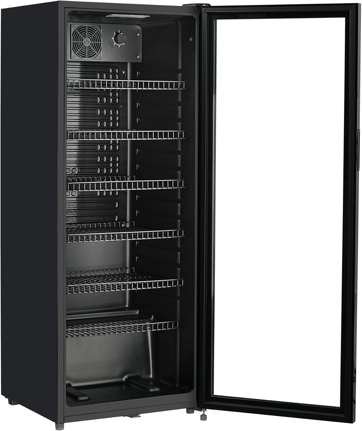 Réfrigérateur à boissons professionnel GSC4240B 237 L porte vitrée avec serrure 6 étagères réglables 110 W noir