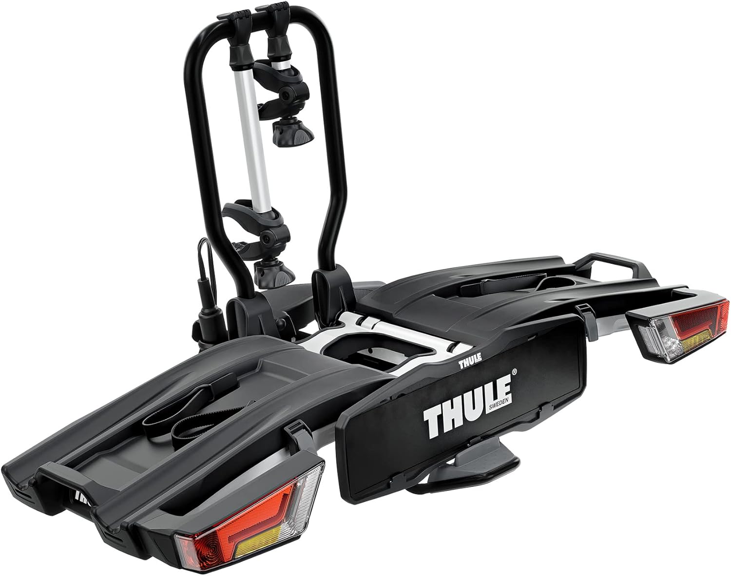 Porte-vélos sur attelage EasyFold XT 2 vélos aluminium pliable charge 60 kg pour vélos électriques et VTT