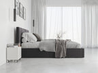Łóżko 160x200 tapicerowane wysokiej jakości z metalowym stelażem podnoszonym stylowe i eleganckie
