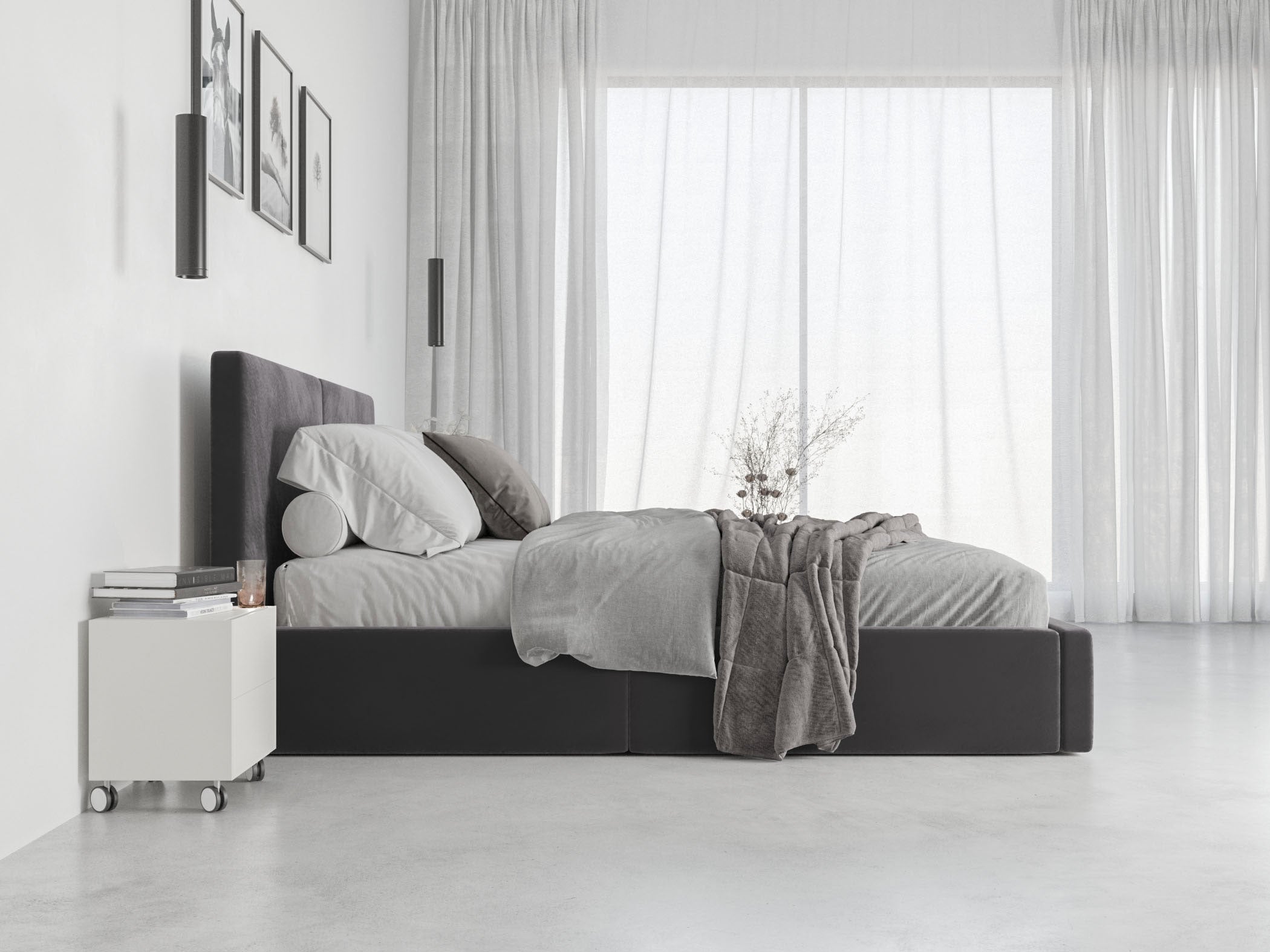 Łóżko 160x200 tapicerowane wysokiej jakości z metalowym stelażem podnoszonym stylowe i eleganckie