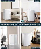 Petit réfrigérateur BR321 91 L avec congélateur 8,5 L thermostat réglable porte réversible blanc