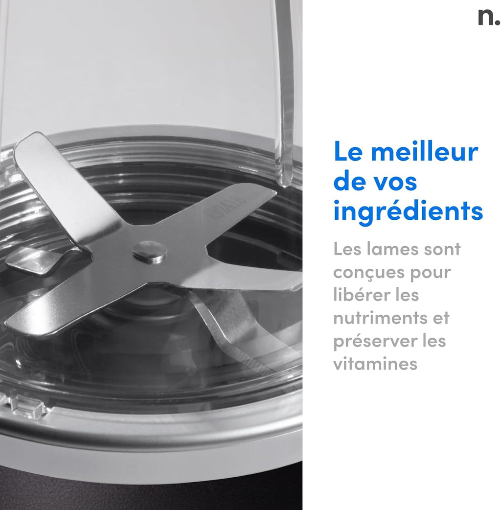 Blender électrique Pro 1200 NB120MB 1200 W multifonction smoothie broyeur verres 700 ml et 900 ml noir