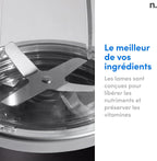 Blender électrique Pro 1200 NB120MB 1200 W multifonction smoothie broyeur verres 700 ml et 900 ml noir