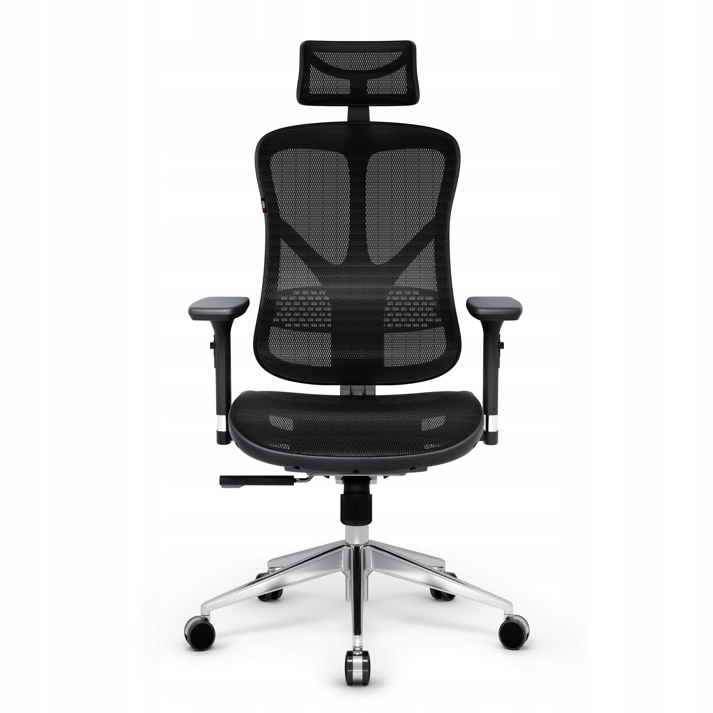 Fotel biurowy ergonomiczny obrotowy V-Basic 950 czarny z regulowanym zagłówkiem i podłokietnikami