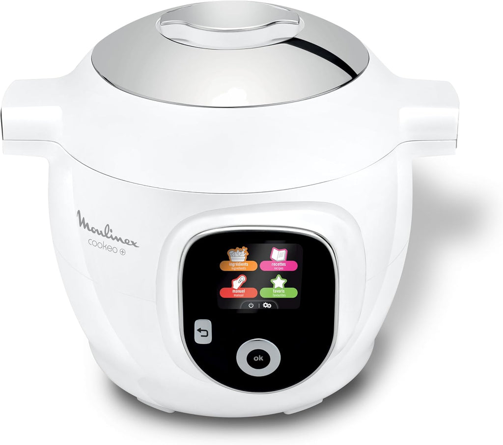 Multicuiseur intelligent Cookeo CE854110 6 L 1600 W avec 80 recettes intégrées 6 modes de cuisson blanc