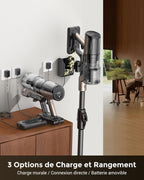 Aspirateur balai sans fil P20 680 W 70 KPa autonomie 70 min aspirateur laveur pliable HEPA brosse anti-enmêlement