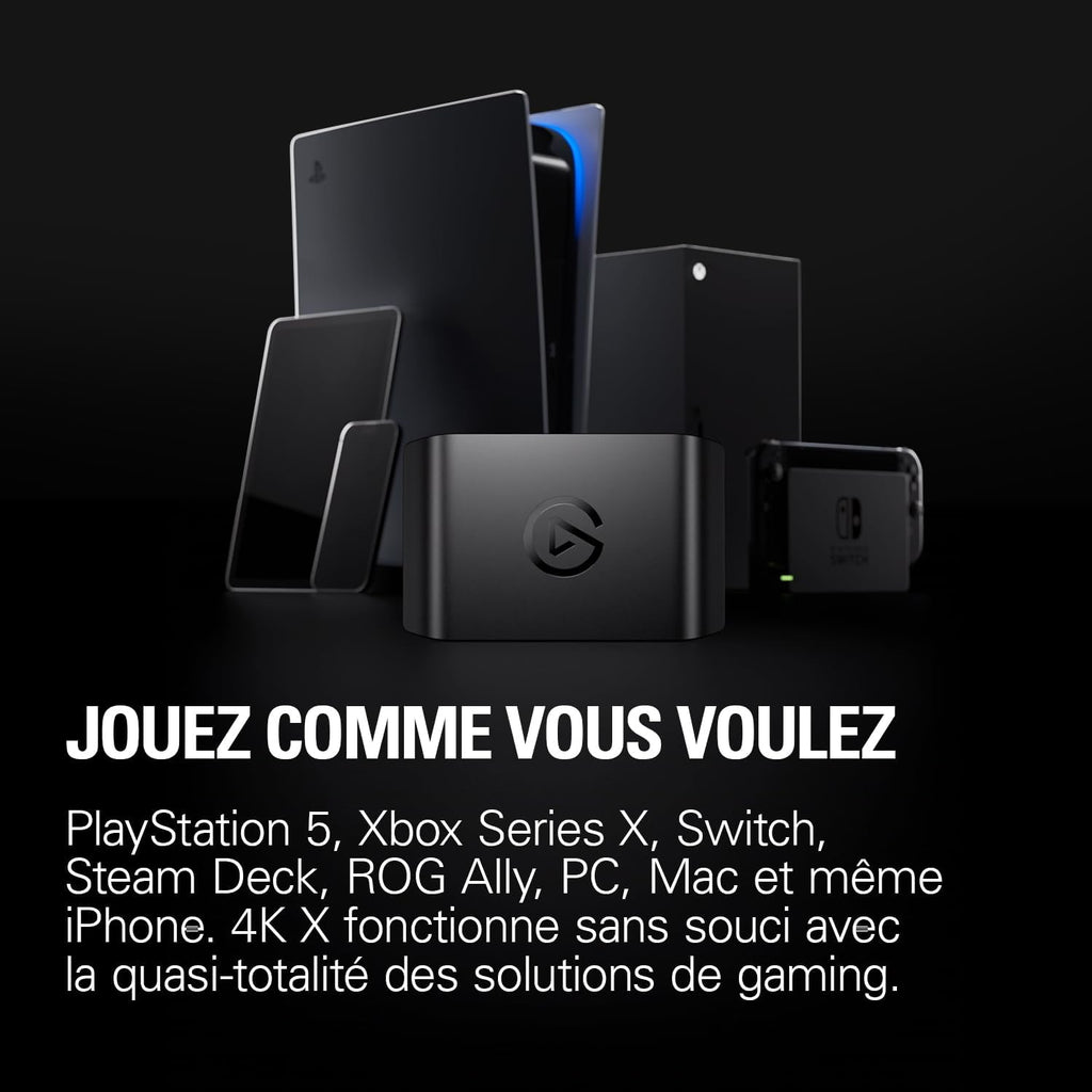 Carte d’acquisition vidéo Game Capture 4K X 4K144 HDMI 2.1 VRR HDR10 USB 3.2 OBS PS5 Xbox Switch PC Mac iPad