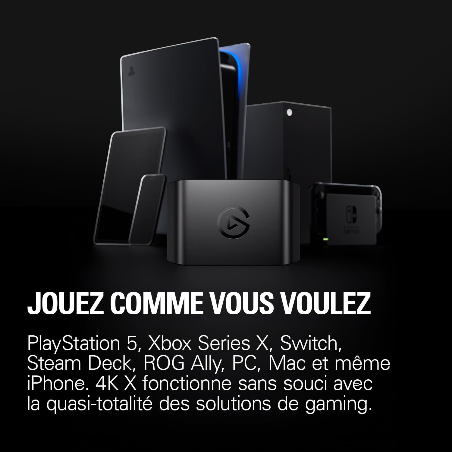 Carte d’acquisition vidéo Game Capture 4K X 4K144 HDMI 2.1 VRR HDR10 USB 3.2 OBS PS5 Xbox Switch PC Mac iPad