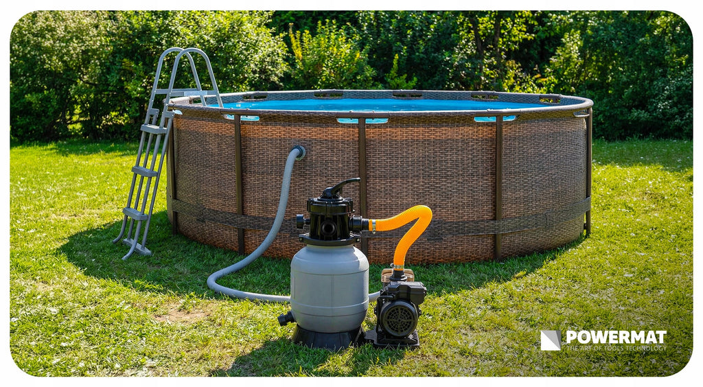 Wysokowydajna pompa piaskowa filtrująca do basenu o wydajności 10000 l/h i mocy 400W do basenów