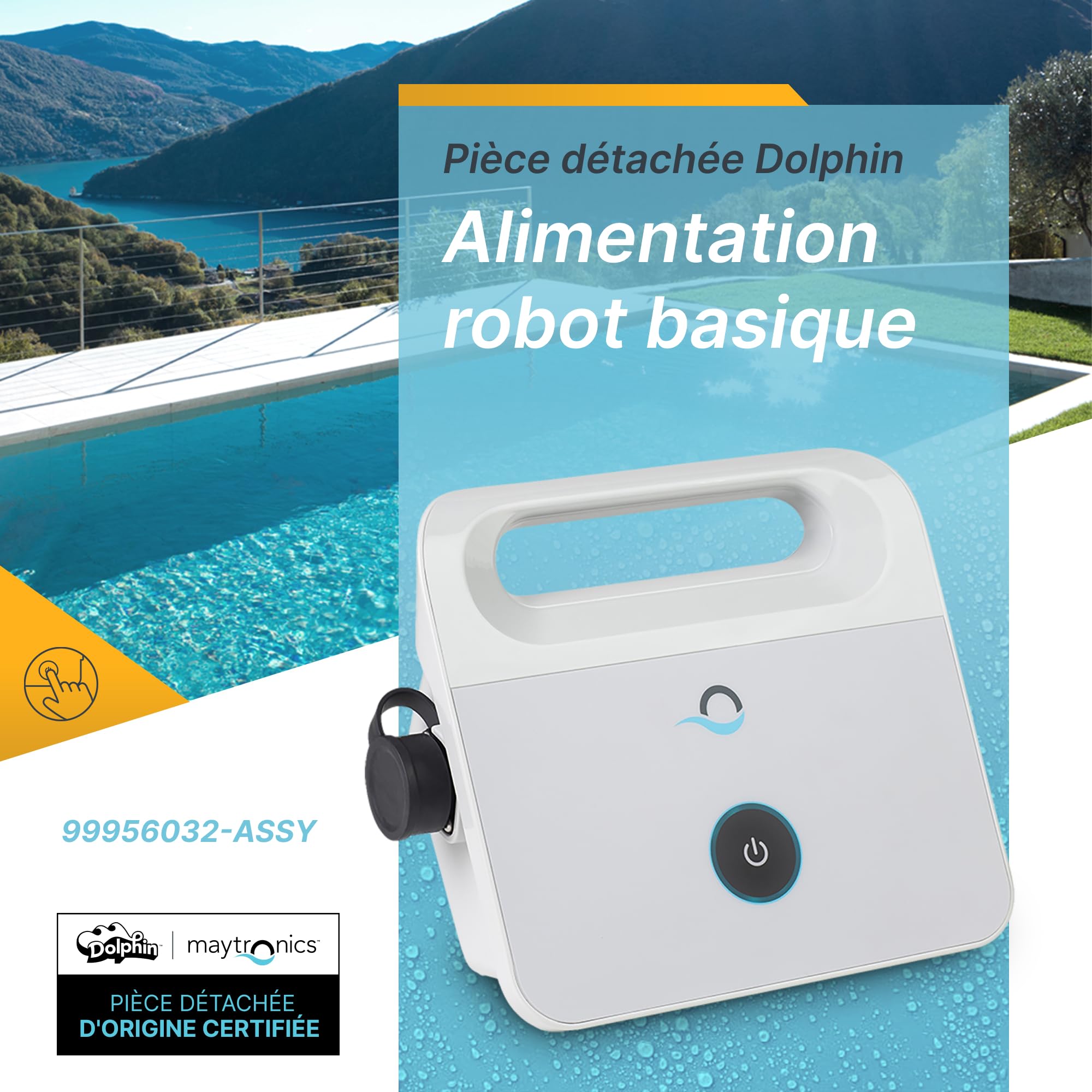 Alimentation pour robot piscine Dolphin 99956032-ASSY 120W 230V compatible E10 Energy C Nautilus CC EU