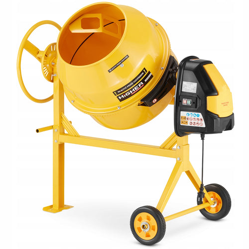 Betoniarka budowlana mieszarka 120L 650W 230V żeliwny wieniec wydajna do betonu profesjonalna