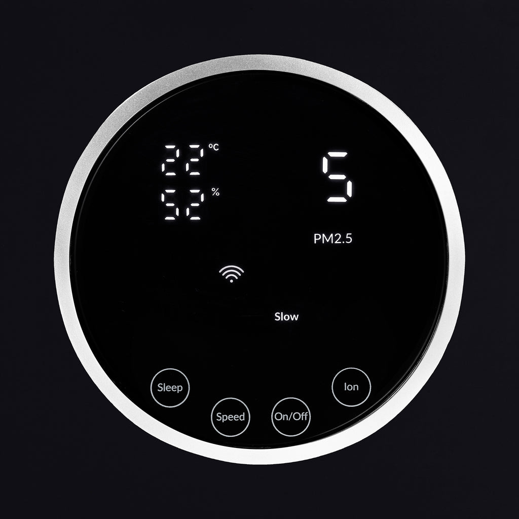 Skuteczny oczyszczacz powietrza Forste 4 Black 40m² z filtrem H13, cichy i energooszczędny, automatyczny tryb