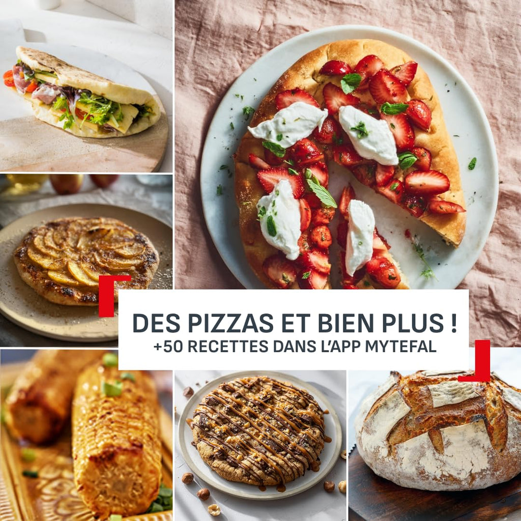 Four à pizza électrique extérieur Pizza Pronto JM600TE0 2600 W pierre rotative automatique 30 cm température jusqu’à 400°C avec pelle à pizza