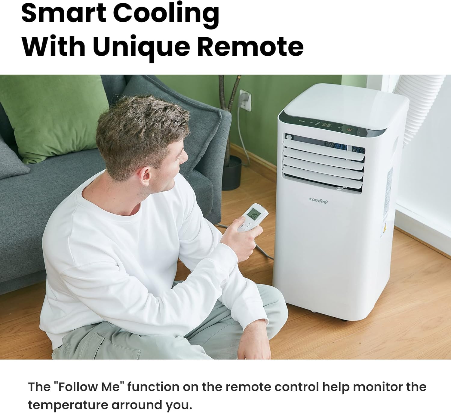 Climatiseur mobile MPPH-09CRN7 9000 BTU 2,6 kW 3 en 1 pour 33 m² déshumidificateur ventilateur blanc