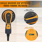 Ponceuse Électrique Sans Balais 150 mm Orbite 5 mm Avec 6 Vitesses et 10 Abrasifs