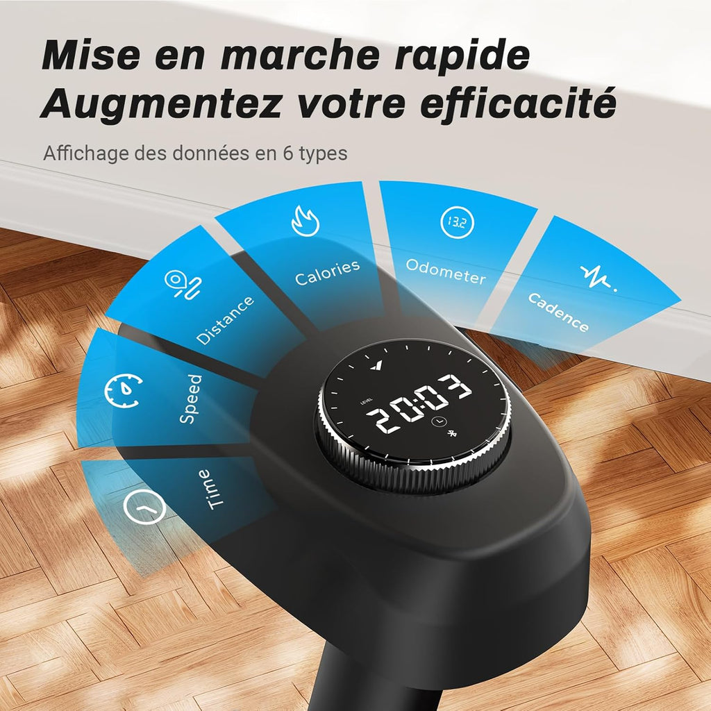 Vélo d’appartement MR-S26B1-EU résistance friction 8 niveaux silencieux entraînement par courroie charge 136 kg