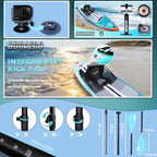 Planche de paddle gonflable 330 x 76 x 15 cm convertible kayak siège pagaie double réglable support GoPro 3 ailerons accessoires charge 150 kg