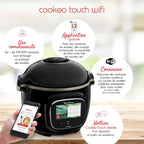 Multicuiseur intelligent Cookeo Touch CE902800 6 L 1600 W haute pression WiFi écran tactile 250 recettes noir