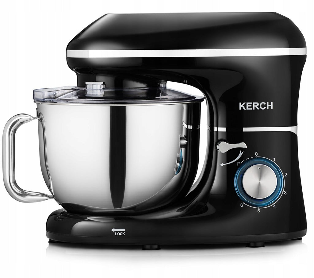 Robot planetarny MyCHEF 4000 W 6,2 l z misą ze stali nierdzewnej 6 prędkościami funkcją PULSE i końcówkami do mieszania ubijania wyrabiania