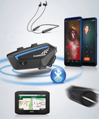 Motocyklowy interkom Bluetooth FX V2 EU zestaw komunikacyjny konferencja 10 osób zasięg 2000 m mikrofony