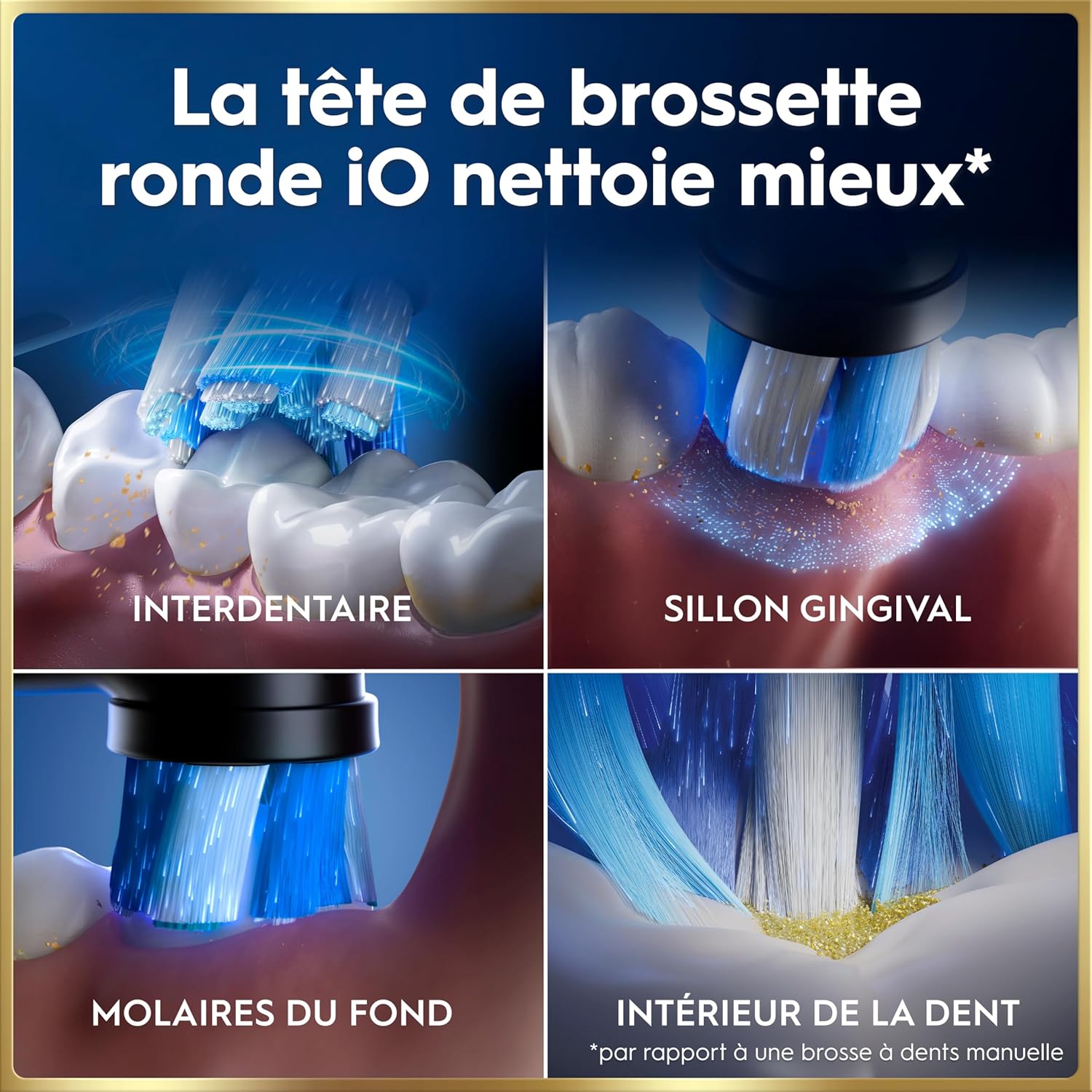 Brosse à dents électrique iO 9 7 modes capteur de pression écran couleur charge rapide avec étui