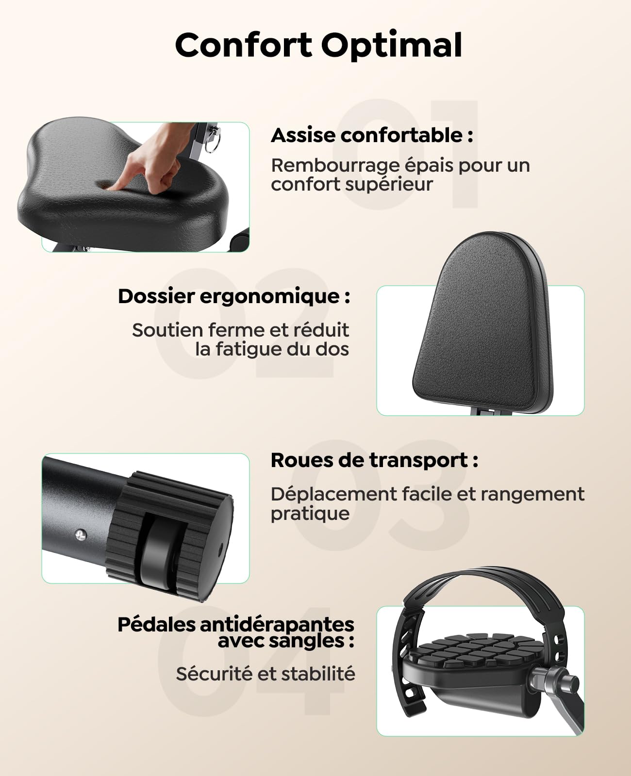 Vélo d'appartement pliable 5 en 1 TEB4 résistance magnétique 16 niveaux écran LCD connexion APP silencieux avec siège réglable capacité 140 kg