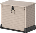 Abri de jardin StoreAway 850 L coffre extérieur plastique verrouillable 130 x 74 x 110 cm cache-poubelles taupe