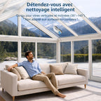 Robot nettoyeur de vitres S55 Pro 6500 Pa réservoir 80 ml navigation SLAM 4 pulvérisation HydroJet sécurité multicouche