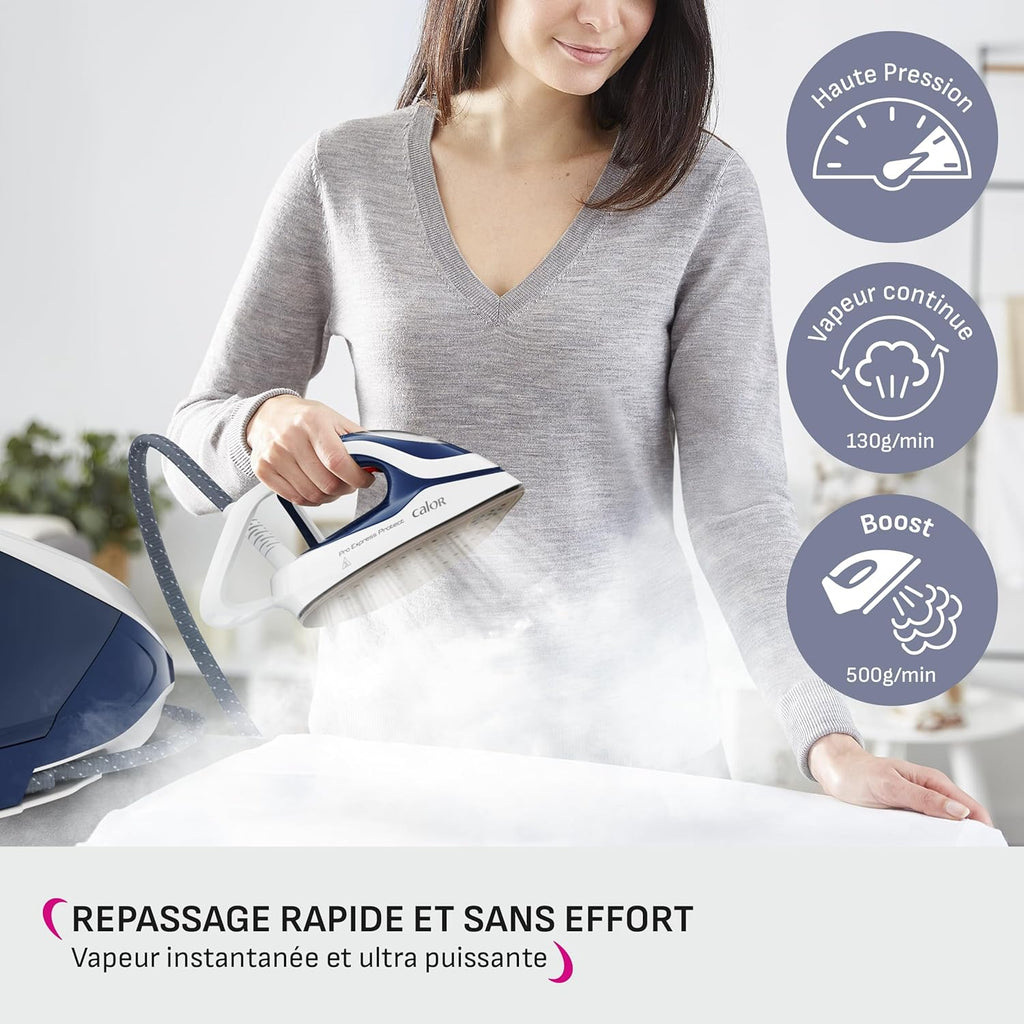 Centrale vapeur Pro Express Protect GV9223C0 7,2 bar 2600 W débit vapeur 500 g min sans réglage bleu
