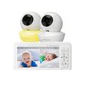 Babyphone vidéo HD HDS2 écran 5 pouces 2 caméras 720p sans WiFi audio bidirectionnel vision nocturne zoom x4