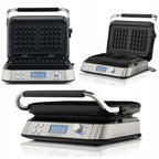 Gofrownica DW900 1600 W z wyświetlaczem LCD regulacją temperatury 5 poziomów i powłoką nieprzywierającą do 2 gofrów