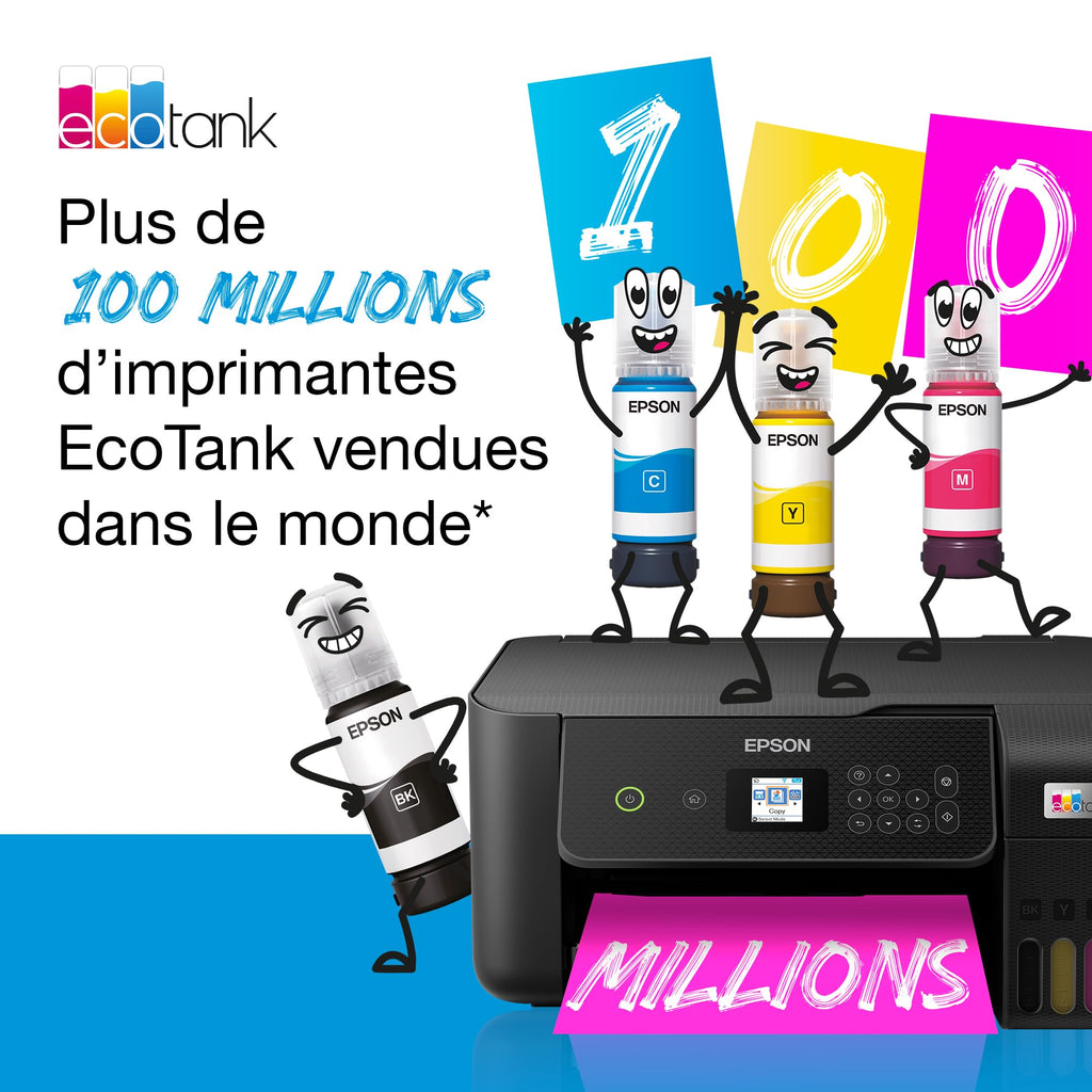 Imprimante multifonction A4 Wi-Fi EcoTank ET-4800 jet d’encre couleur avec réservoirs d’encre et chargeur automatique de documents