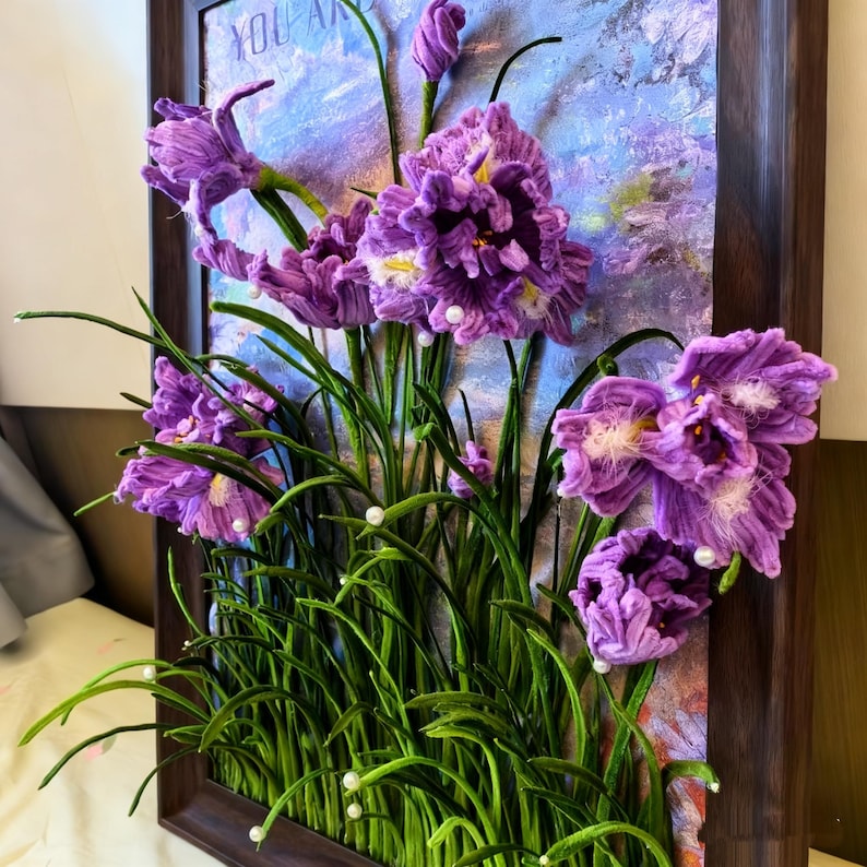 Ramka na zdjęcia Chenille Iris, 21x29,7 cm, skręcany patyczek DIY z filmem