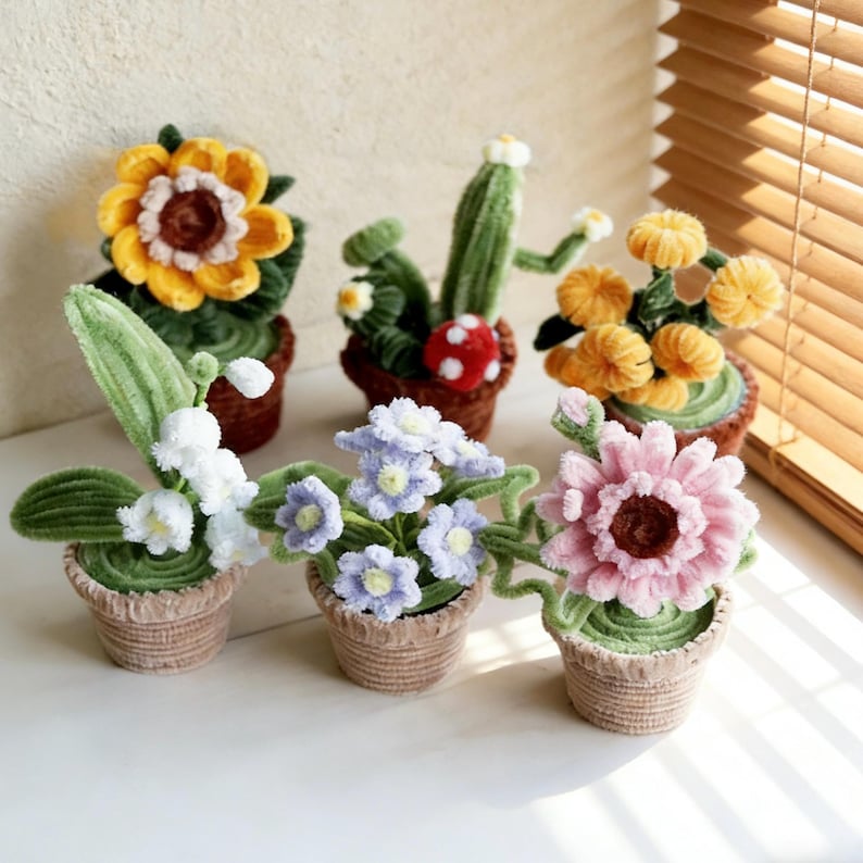 DIY Kwiaty z Drucików Kreatywnych – Zestaw do Samodzielnego Wykonania Tulipanów, Storczyków i Innych Ozdób