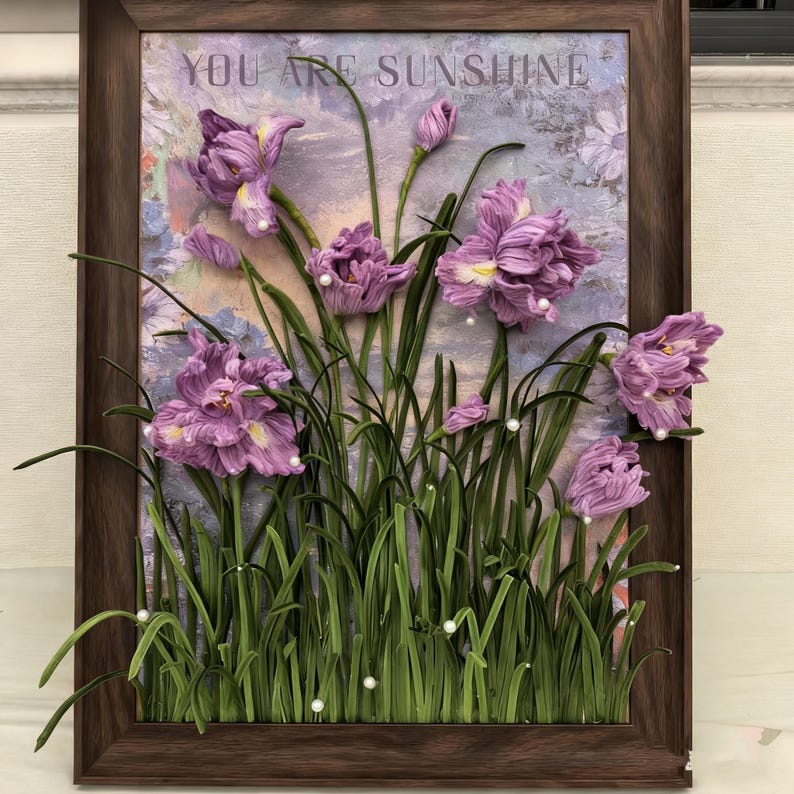 Ramka na zdjęcia Chenille Iris, 21x29,7 cm, skręcany patyczek DIY z filmem