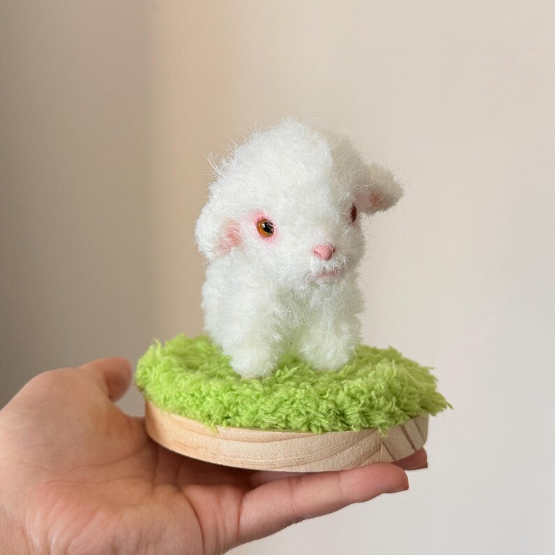 Miniaturowa koza z drucika kreatywnego, ręcznie robiona dekoracja zwierząt gospodarskich, 5 cm