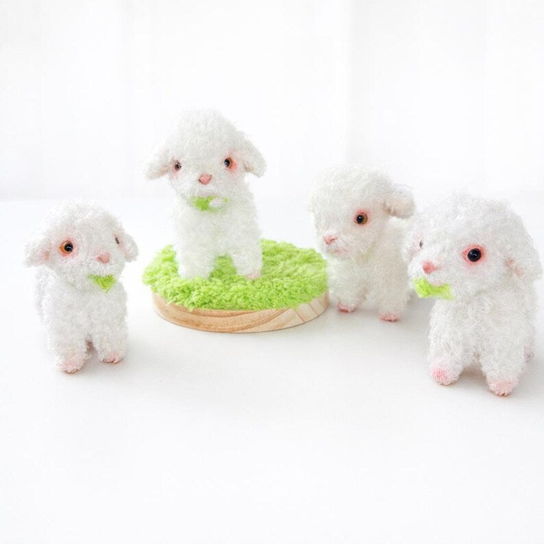Miniaturowa koza z drucika kreatywnego, ręcznie robiona dekoracja zwierząt gospodarskich, 5 cm